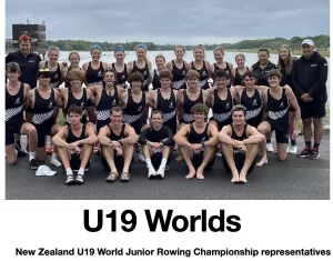 New Zealand under 19 rowers in Paris